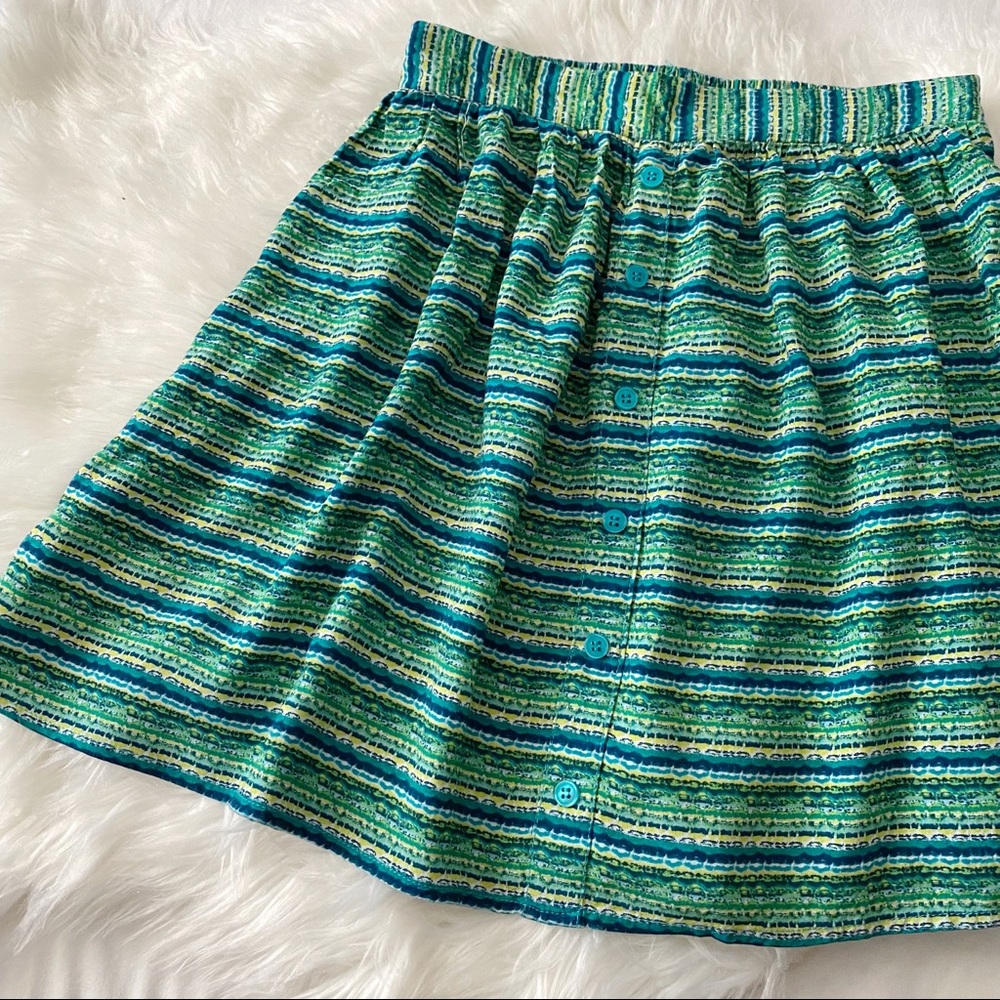 Green & Teal • Mini Skirt